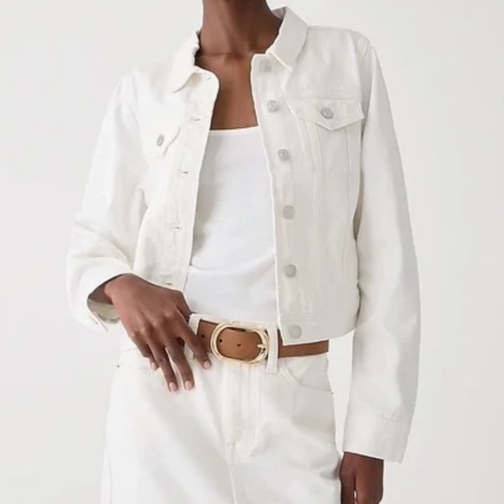 J. Crew White Denim Jean Jacket